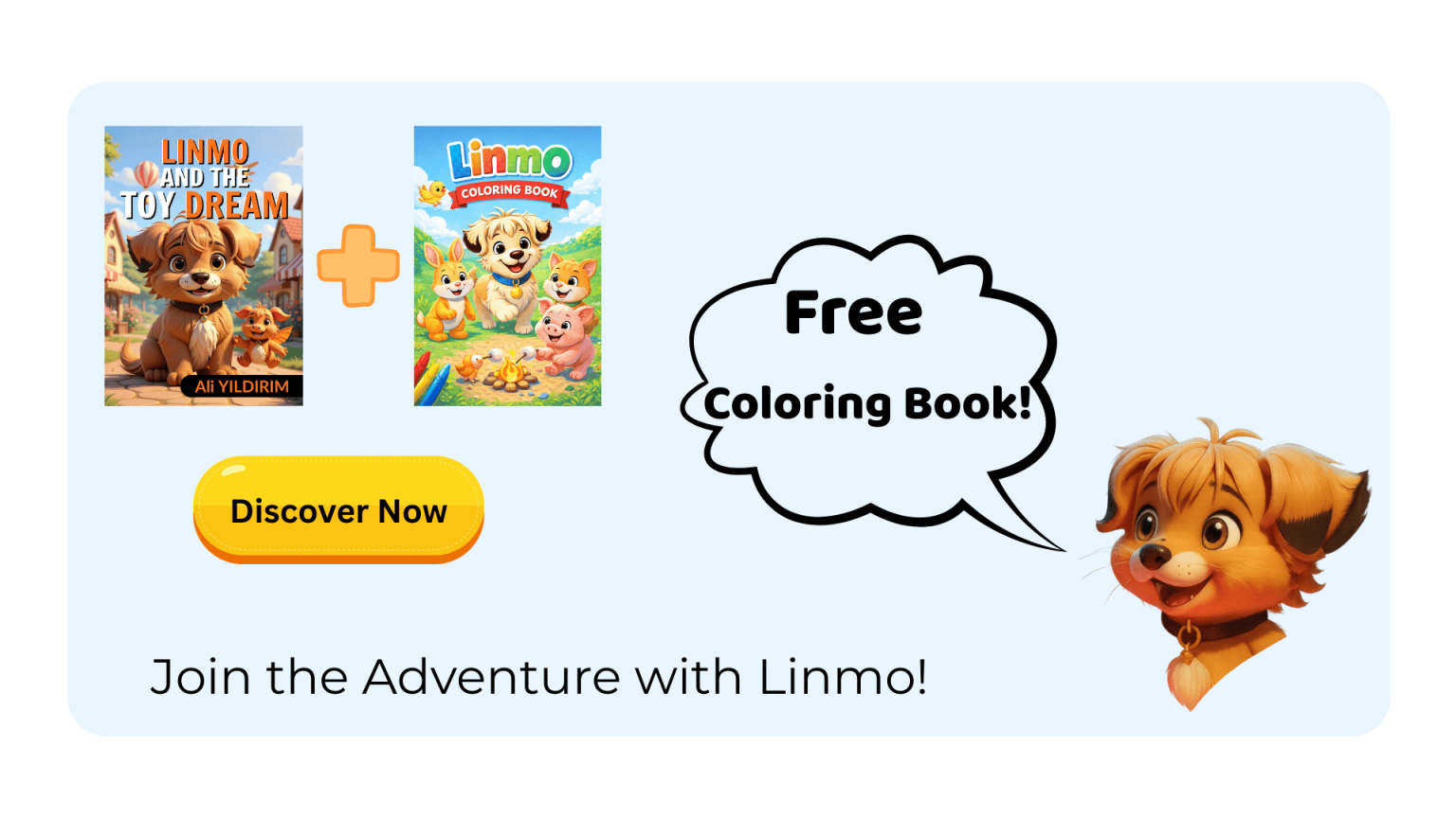 Linmo new year free coloring book campaign banner