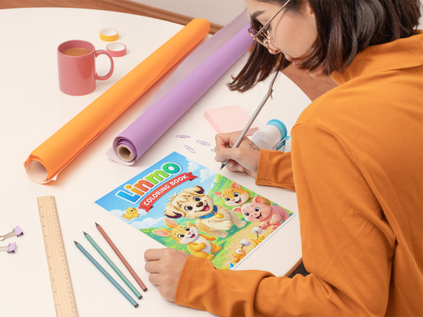 Linmo and Friends Coloring book series main book 40 pages