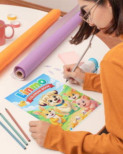 Linmo and Friends Coloring book series main book 40 pages